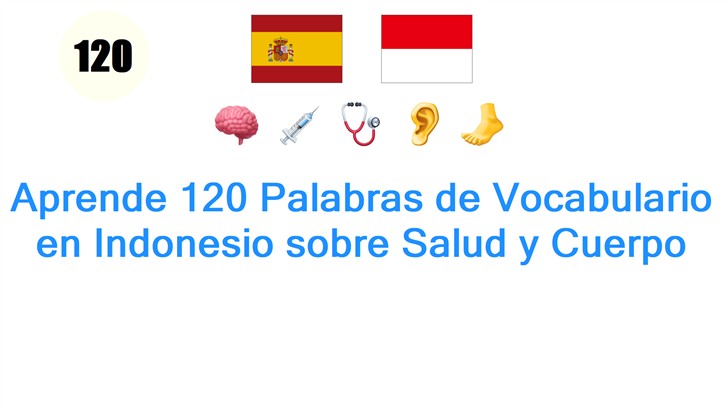Aprende 120 Palabras de Vocabulario en Indonesio sobre Salud y Cuerpo